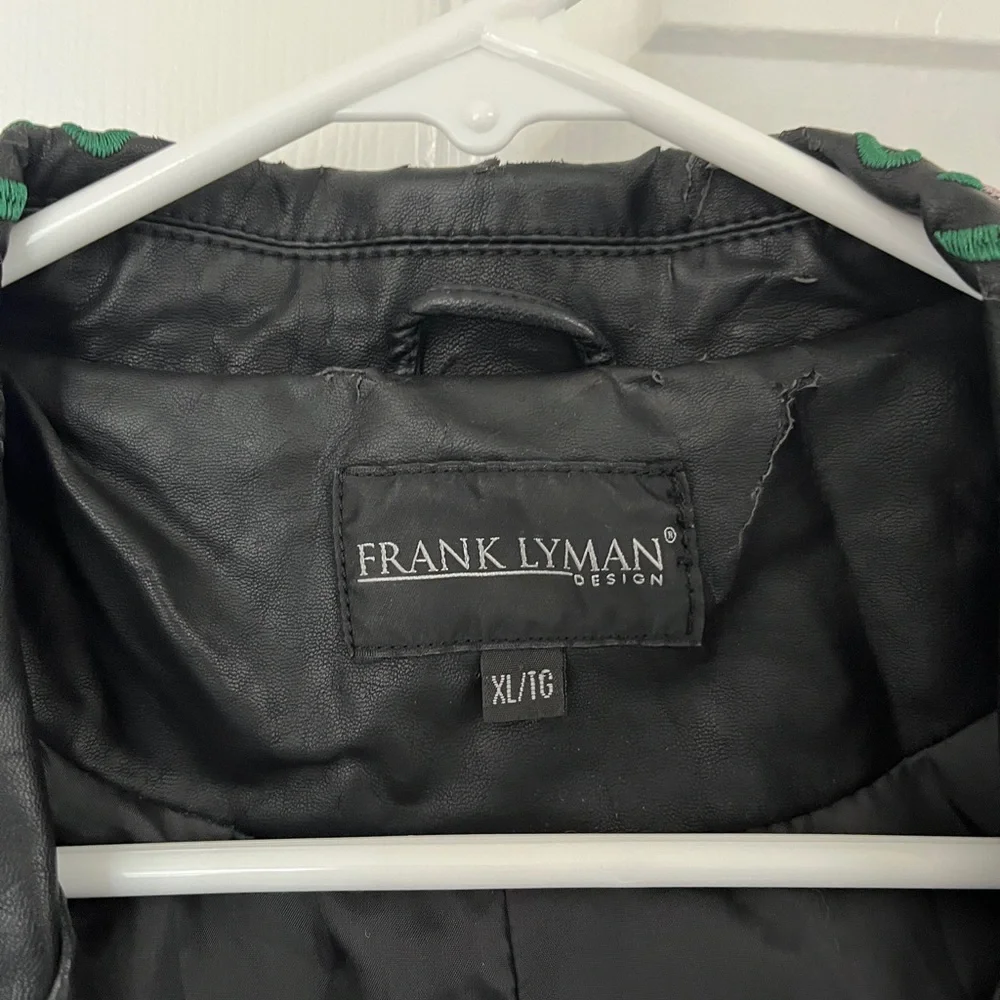 Frank Lyman Embroidered “Leather” Jacket - Picture 2 of 3